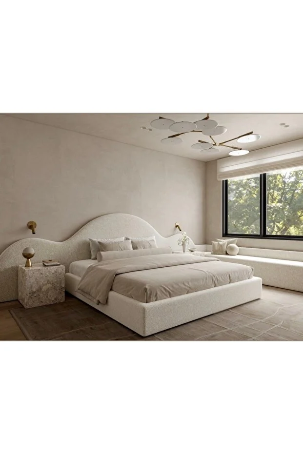 Mira - Şık ve Modern Tasarım Çift kişilik Karyola ve Başlık 160x200